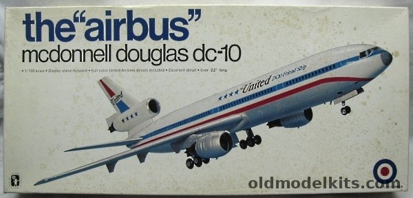 Entex 1/100 McDonnell Douglas DC-10 - United Air Lines 'Friend Ship', 8456 plastic model kit